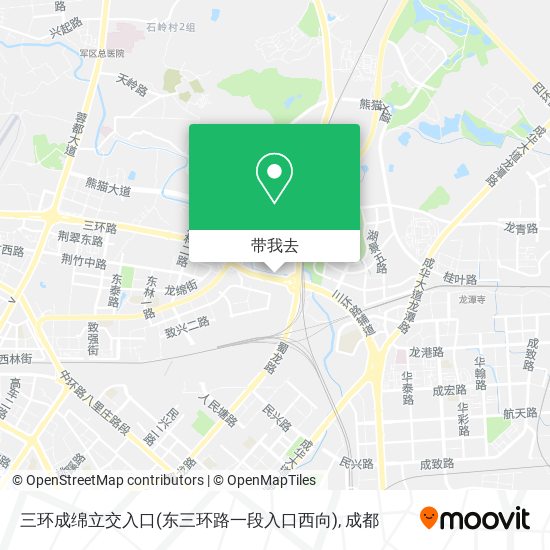 三环成绵立交入口(东三环路一段入口西向)地图