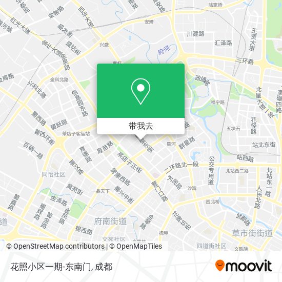 花照小区一期-东南门地图