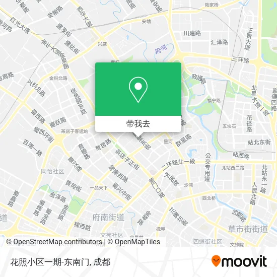 花照小区一期-东南门地图