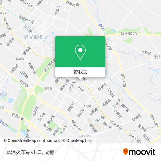 犀浦火车站-出口地图