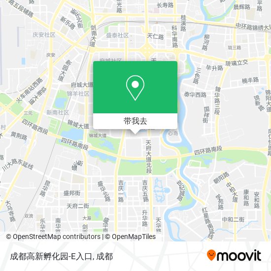 成都高新孵化园-E入口地图