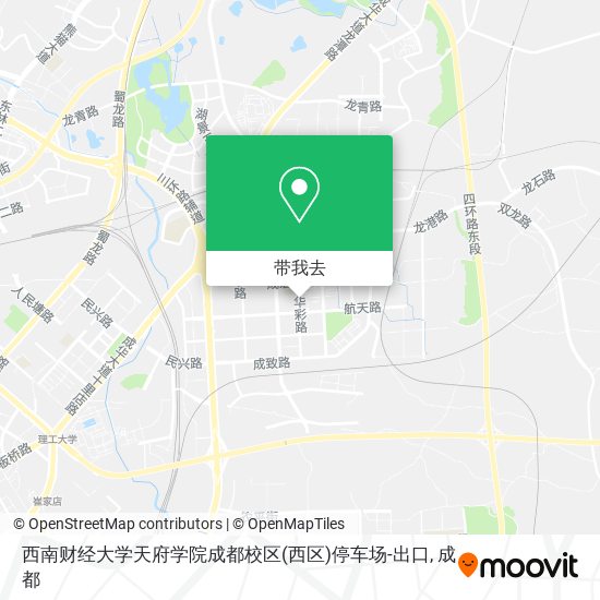 西南财经大学天府学院成都校区(西区)停车场-出口地图