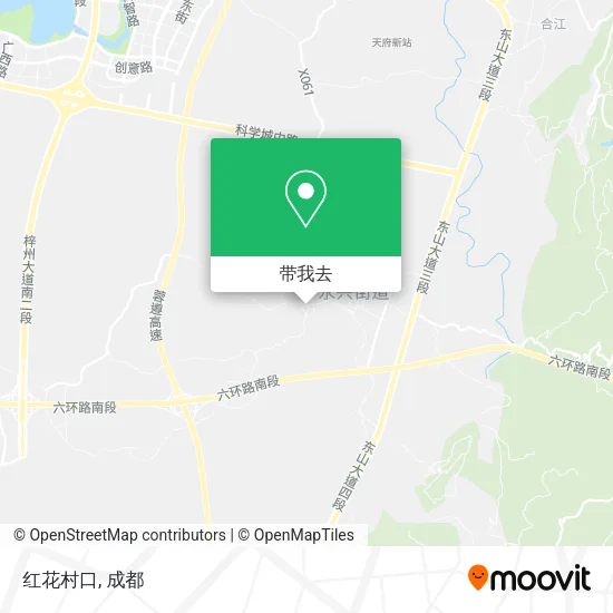 红花村口地图