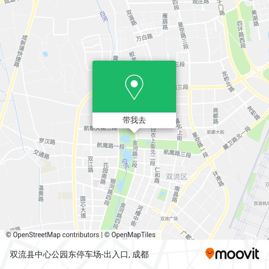 双流县中心公园东停车场-出入口地图