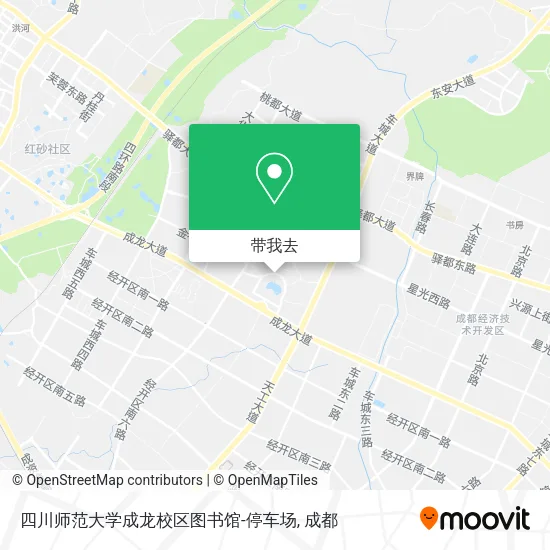 四川师范大学成龙校区图书馆-停车场地图