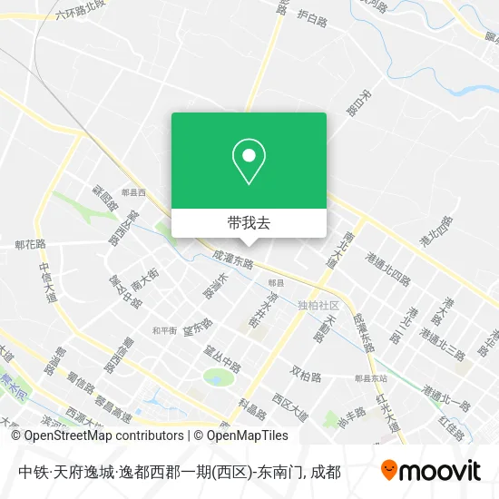 中铁·天府逸城·逸都西郡一期(西区)-东南门地图