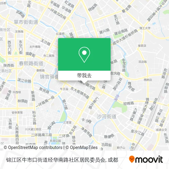 锦江区牛市口街道经华南路社区居民委员会地图