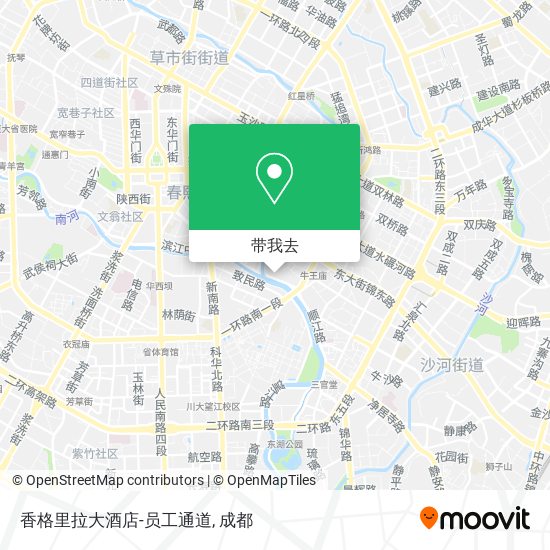 香格里拉大酒店-员工通道地图