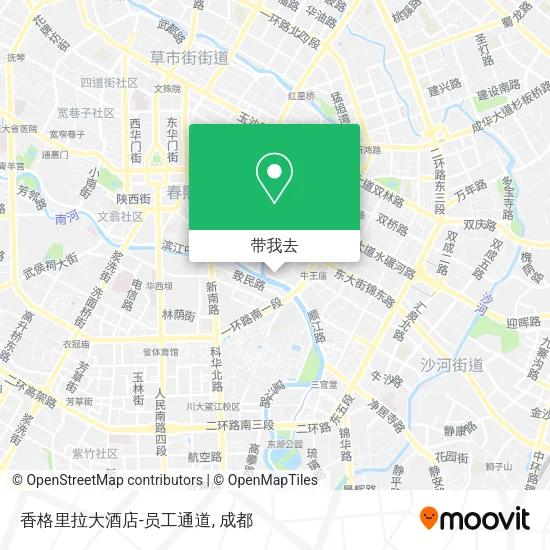 香格里拉大酒店-员工通道地图
