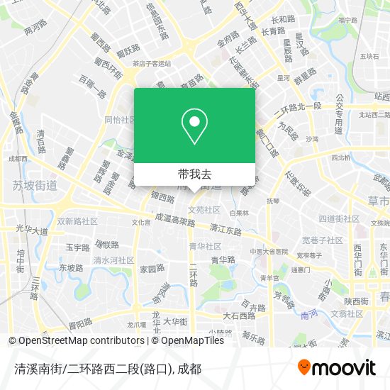 清溪南街/二环路西二段(路口)地图