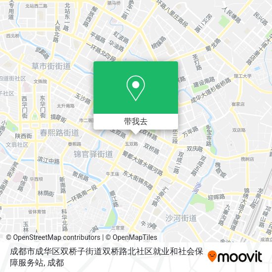 成都市成华区双桥子街道双桥路北社区就业和社会保障服务站地图
