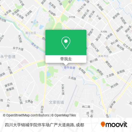 四川大学锦城学院停车场广严大道南路地图