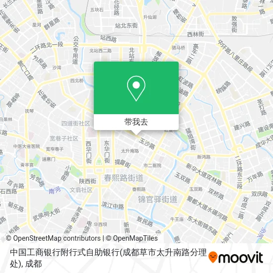 中国工商银行附行式自助银行(成都草市太升南路分理处)地图