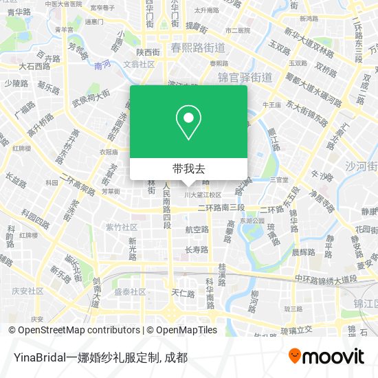 YinaBridal一娜婚纱礼服定制地图