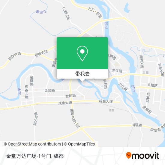 金堂万达广场-1号门地图