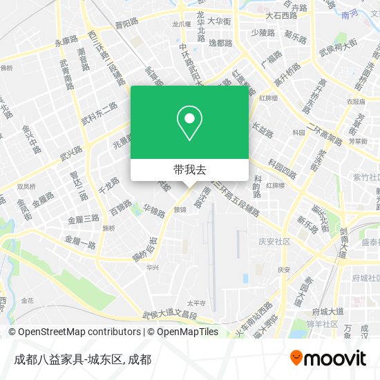 成都八益家具-城东区地图