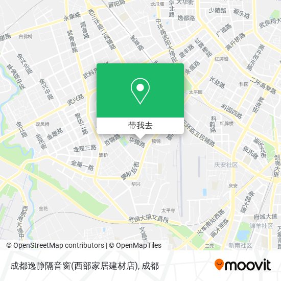 成都逸静隔音窗(西部家居建材店)地图
