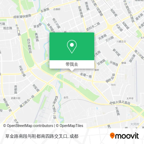 草金路南段与鞋都南四路交叉口地图