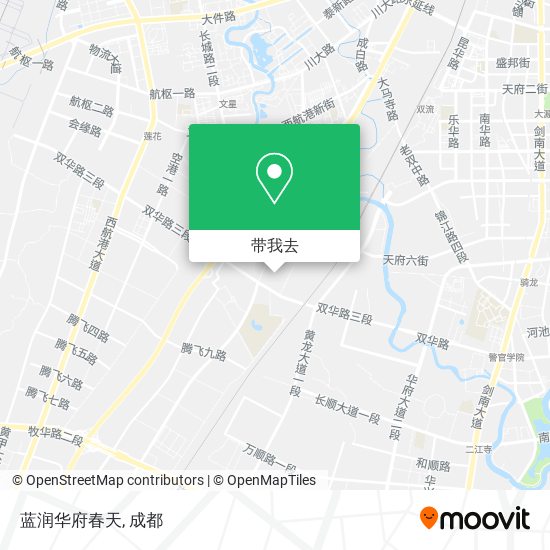 蓝润华府春天地图