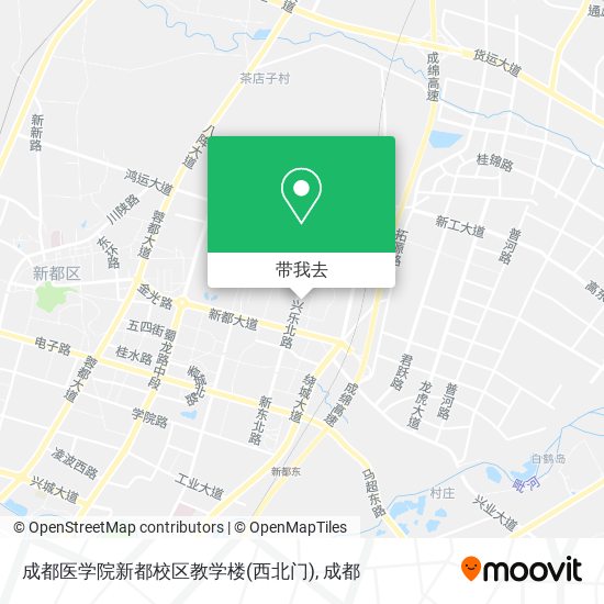 成都医学院新都校区教学楼(西北门)地图