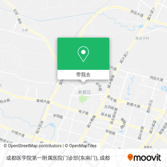 成都医学院第一附属医院门诊部(东南门)地图