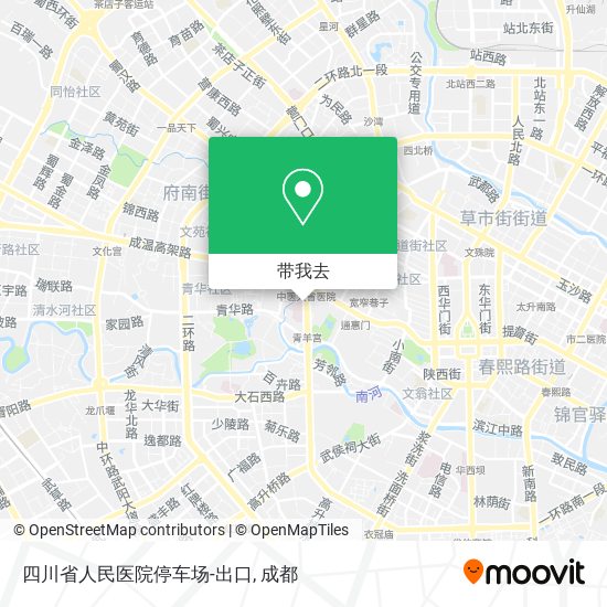 四川省人民医院停车场-出口地图