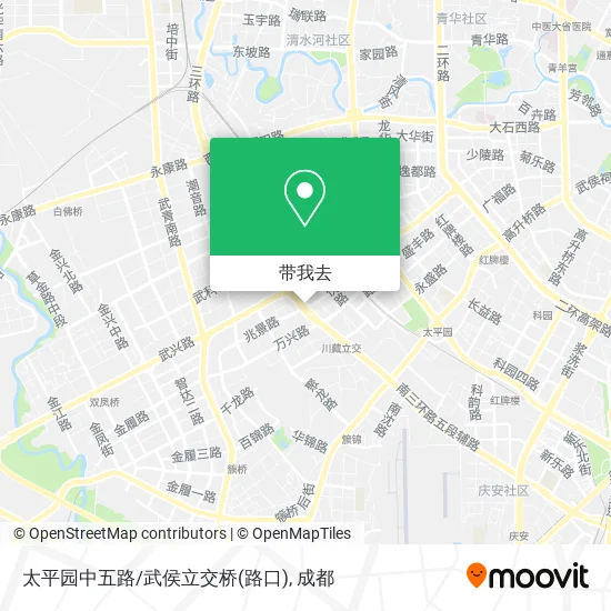 太平园中五路/武侯立交桥(路口)地图