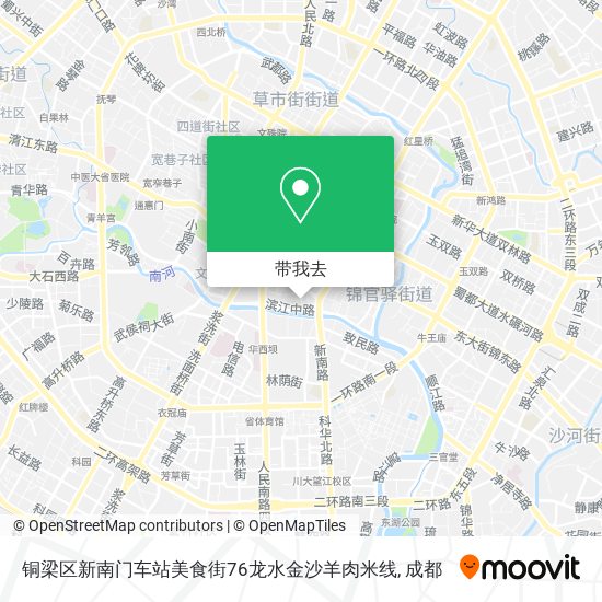 铜梁区新南门车站美食街76龙水金沙羊肉米线地图