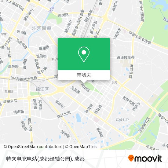 特来电充电站(成都绿轴公园)地图