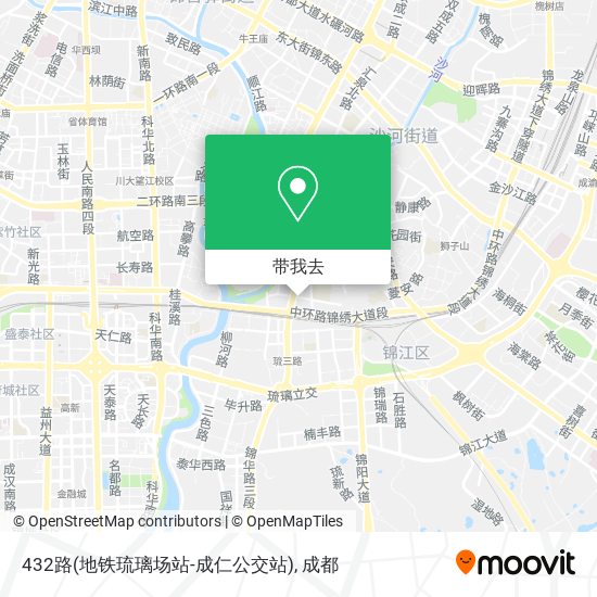 432路(地铁琉璃场站-成仁公交站)地图