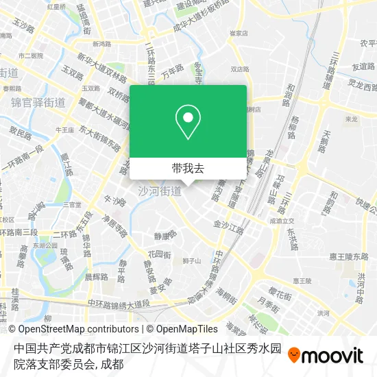 中国共产党成都市锦江区沙河街道塔子山社区秀水园院落支部委员会地图