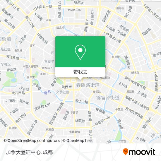 加拿大签证中心地图