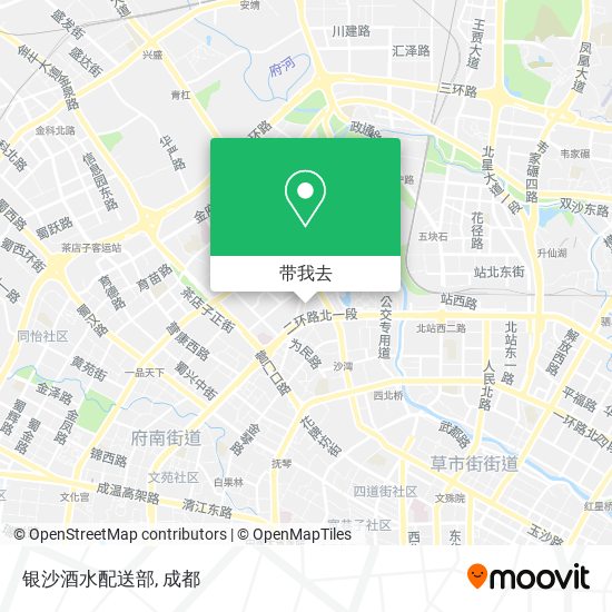 银沙酒水配送部地图