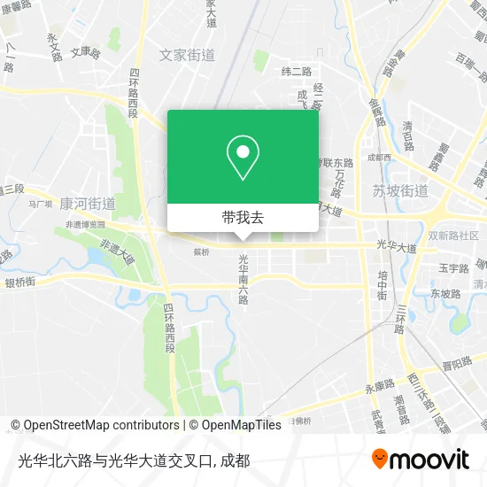 光华北六路与光华大道交叉口地图