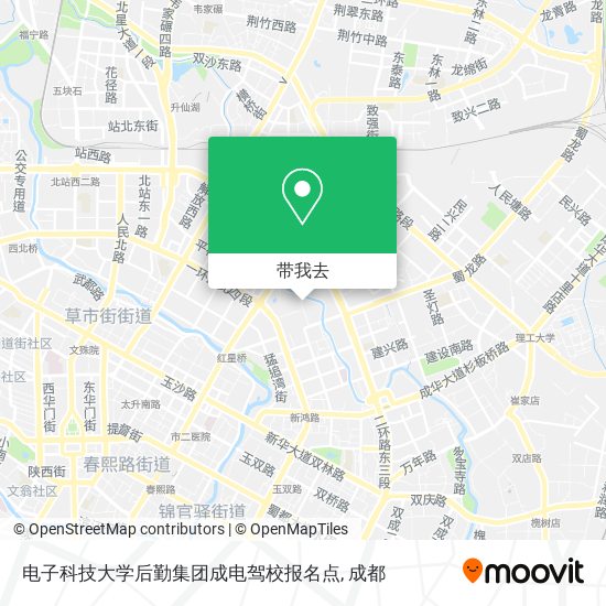 电子科技大学后勤集团成电驾校报名点地图