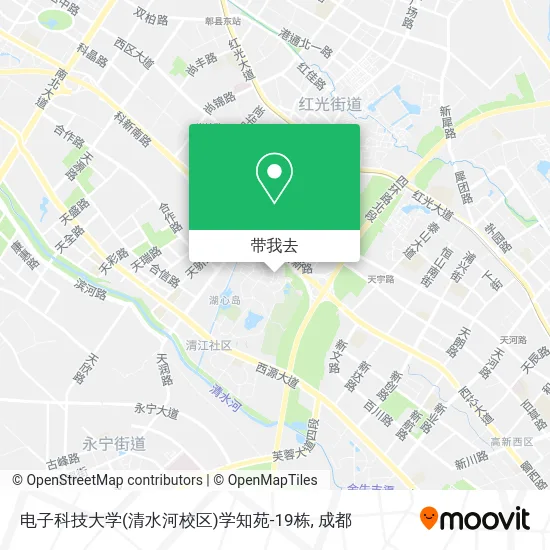 电子科技大学(清水河校区)学知苑-19栋地图