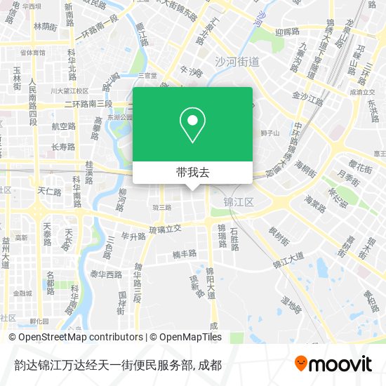 韵达锦江万达经天一街便民服务部地图