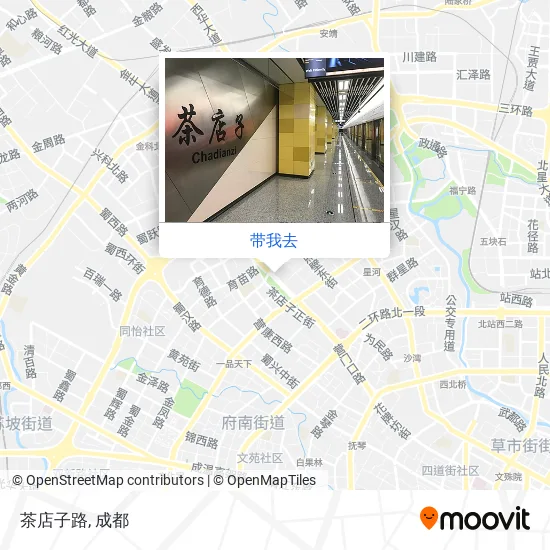 茶店子路地图