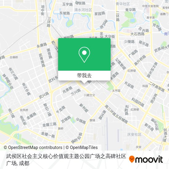 武侯区社会主义核心价值观主题公园广场之高碑社区广场地图