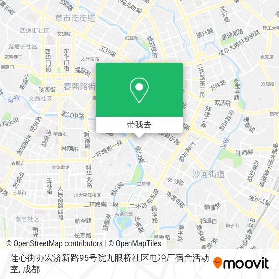 莲心街办宏济新路95号院九眼桥社区电冶厂宿舍活动室地图