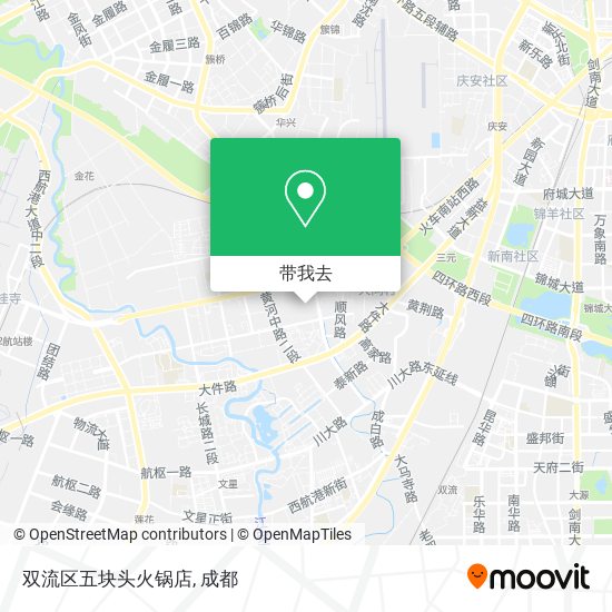 双流区五块头火锅店地图