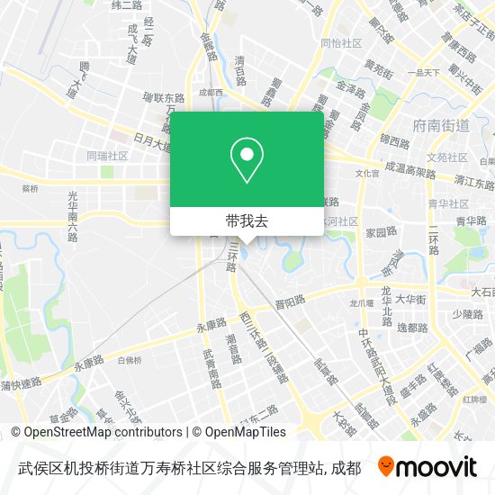 武侯区机投桥街道万寿桥社区综合服务管理站地图