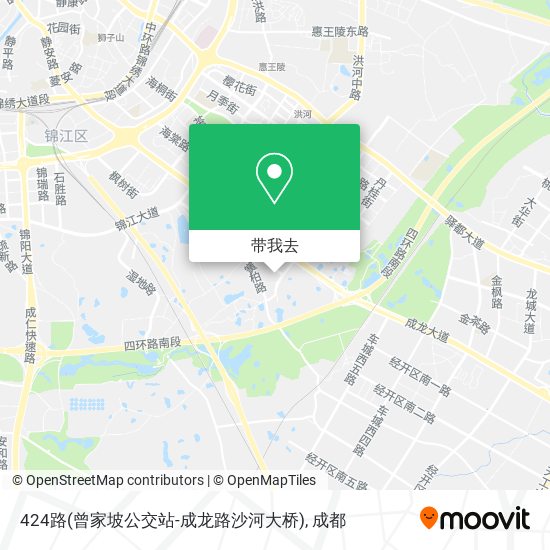 424路(曾家坡公交站-成龙路沙河大桥)地图