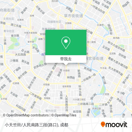 小天竺街/人民南路三段(路口)地图
