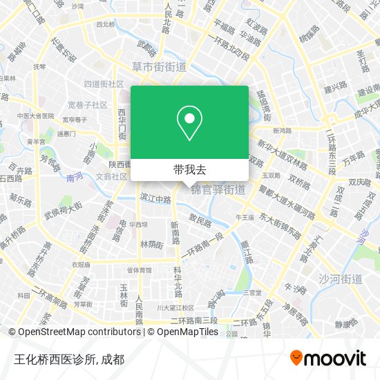 王化桥西医诊所地图