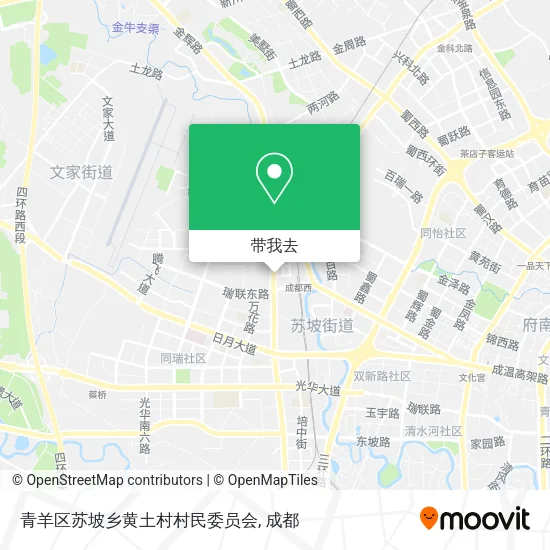 青羊区苏坡乡黄土村村民委员会地图