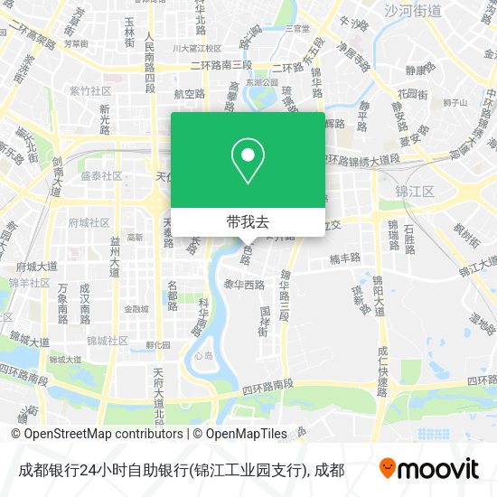 成都银行24小时自助银行(锦江工业园支行)地图