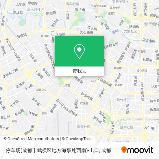 停车场(成都市武侯区地方海事处西南)-出口地图