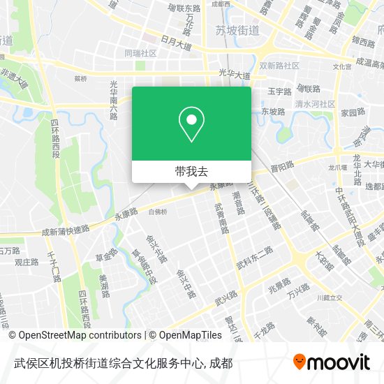 武侯区机投桥街道综合文化服务中心地图