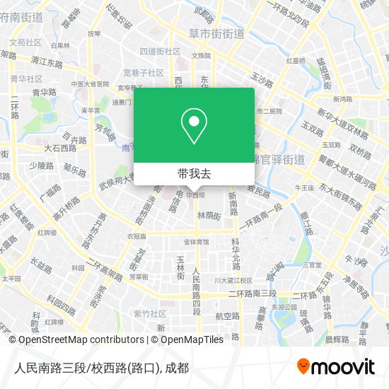人民南路三段/校西路(路口)地图